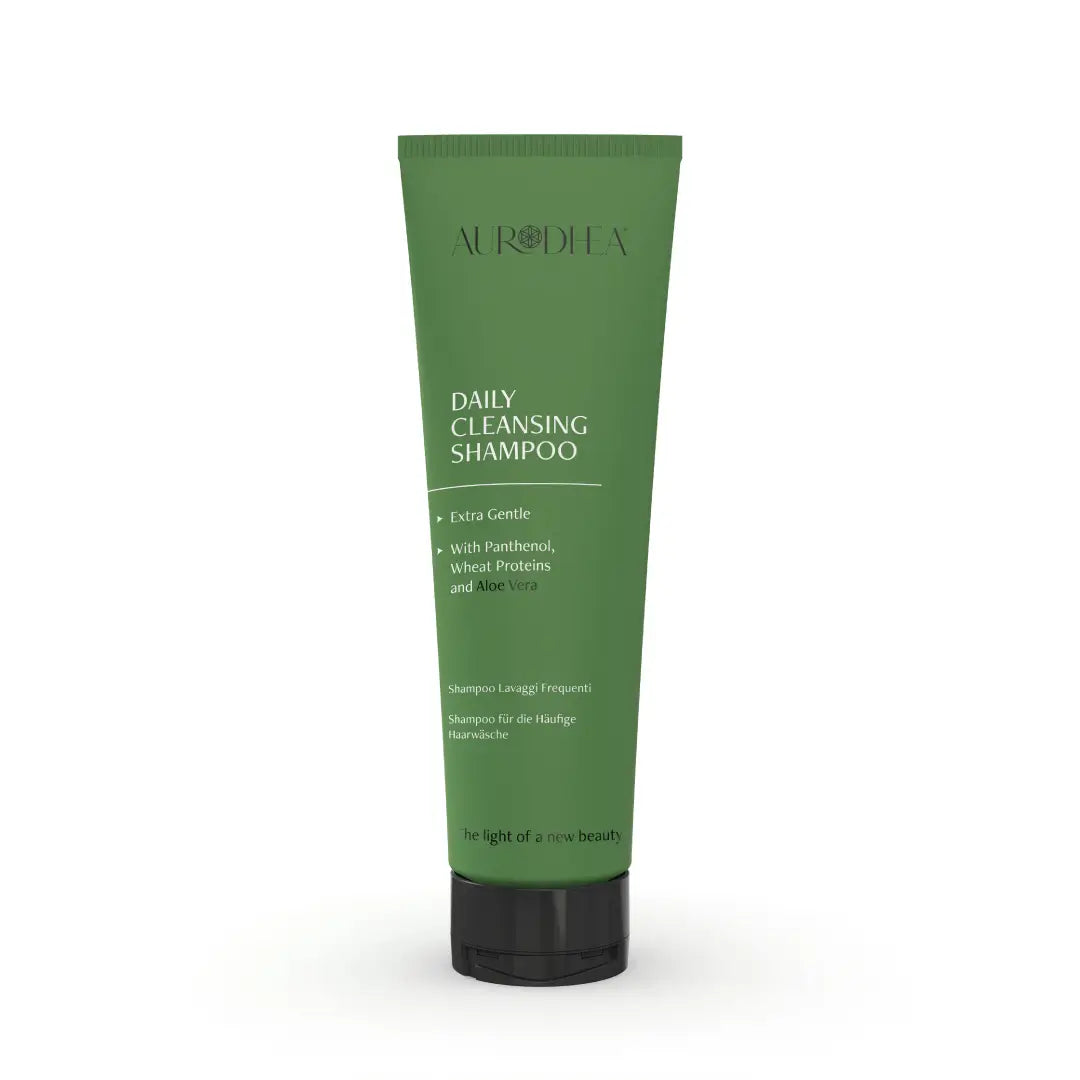Aurodhea AL01B Shampoo mit Aloe Vera – 250 ml, sanfte Pflege für häufige Haarwäsche mit Malve & Weizenprotein