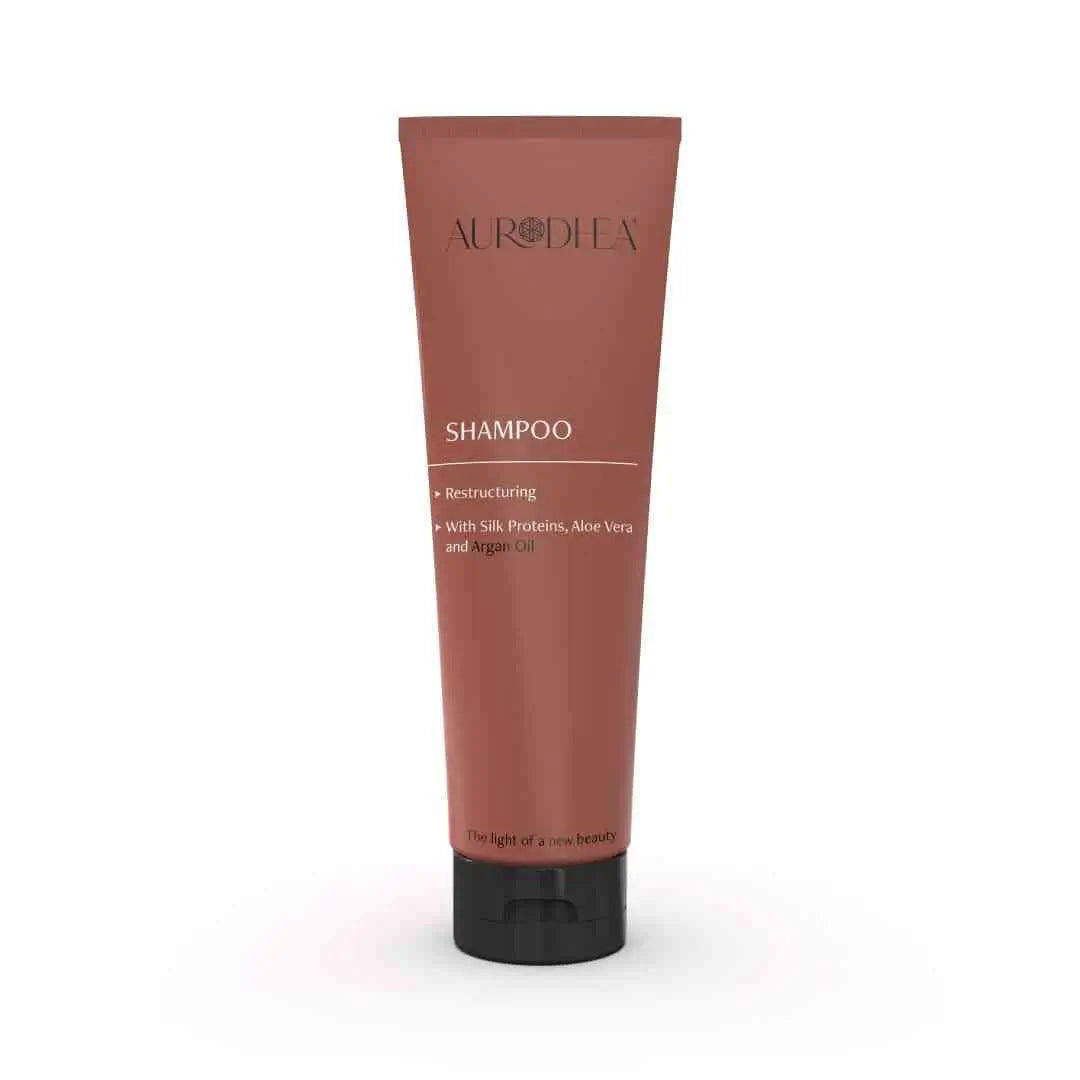 Aurodhea AR02B Aufbau-Shampoo mit Arganöl – 250 ml, regenerierende Pflege mit Aloe Vera & Seidenprotein für trockenes Haar