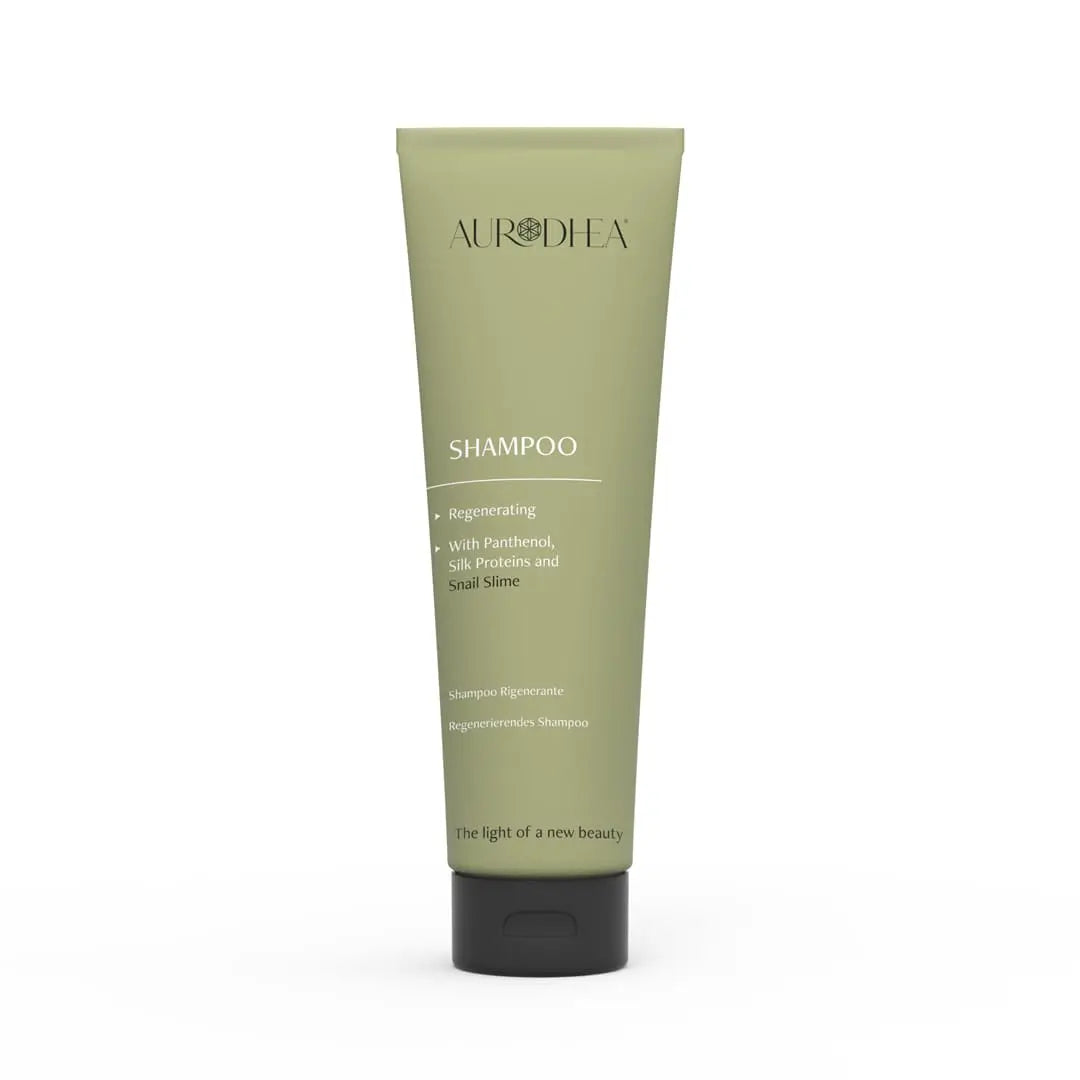 Aurodhea BV09B Shampoo mit Schneckenschleim – 250 ml, regenerierende Haarpflege mit Panthenol, Seidenprotein & Aloe Vera für empfindliche Kopfhaut