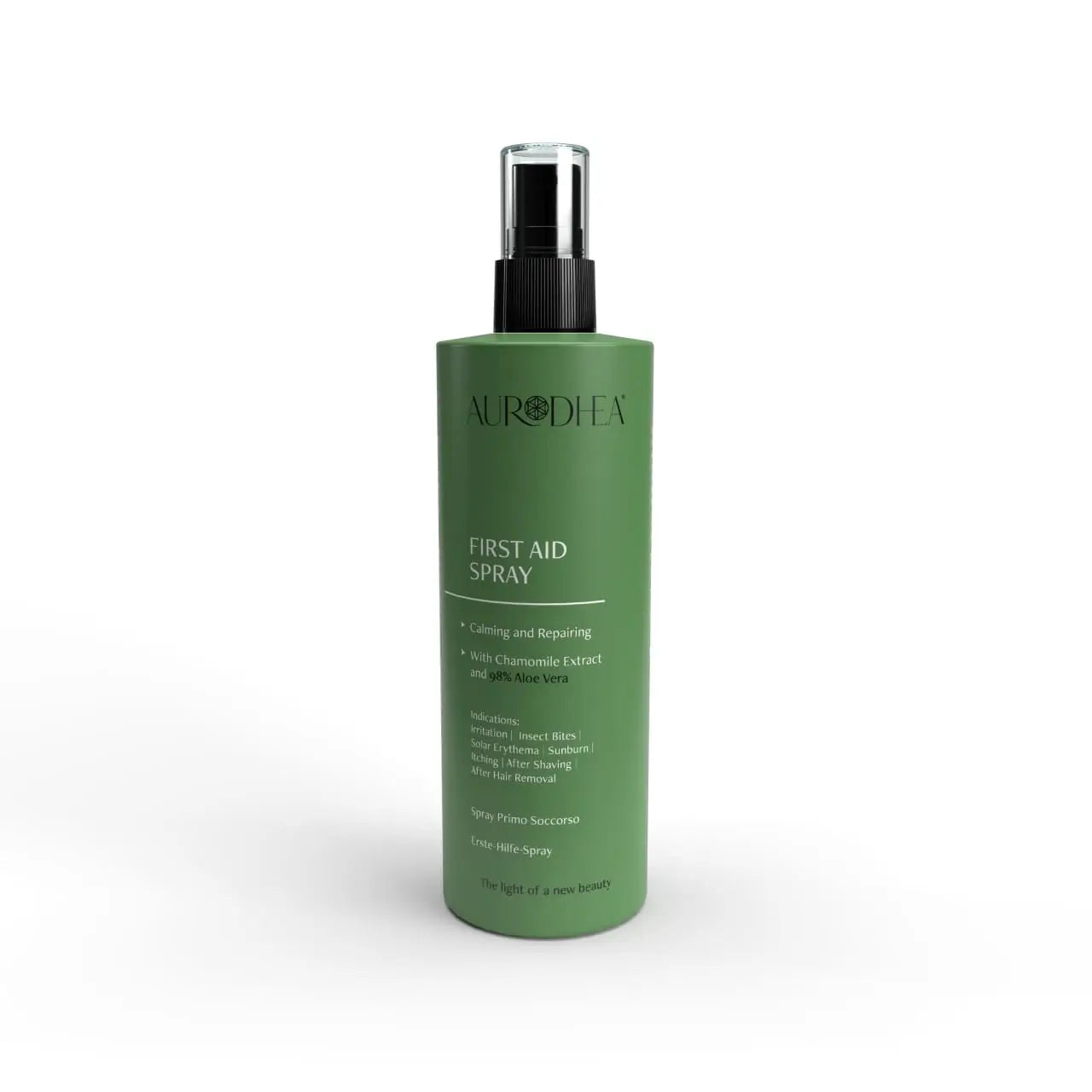 Aurodhea CR23B Erste-Hilfe Spray mit 98 % Aloe Vera – 150 ml, beruhigende Pflege bei Sonnenbrand, Wunden & Hautirritationen