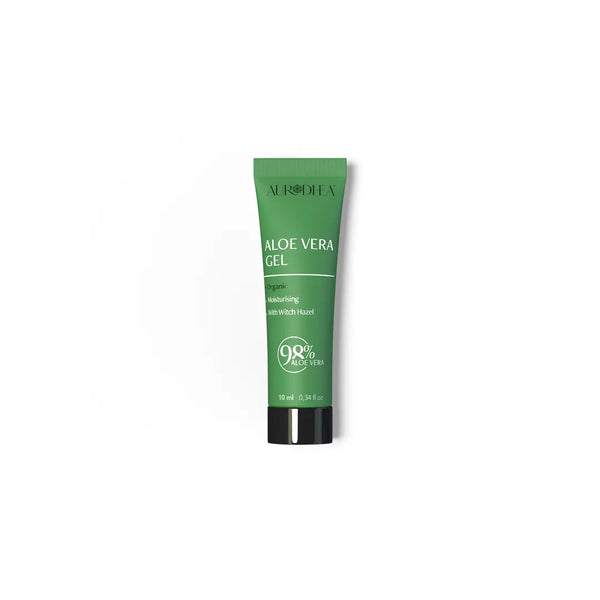 Aurodhea CU07B Bio Aloe Vera Gel 98 % – 10 ml, beruhigt & spendet Feuchtigkeit bei Sonnenbrand und Hautreizungen