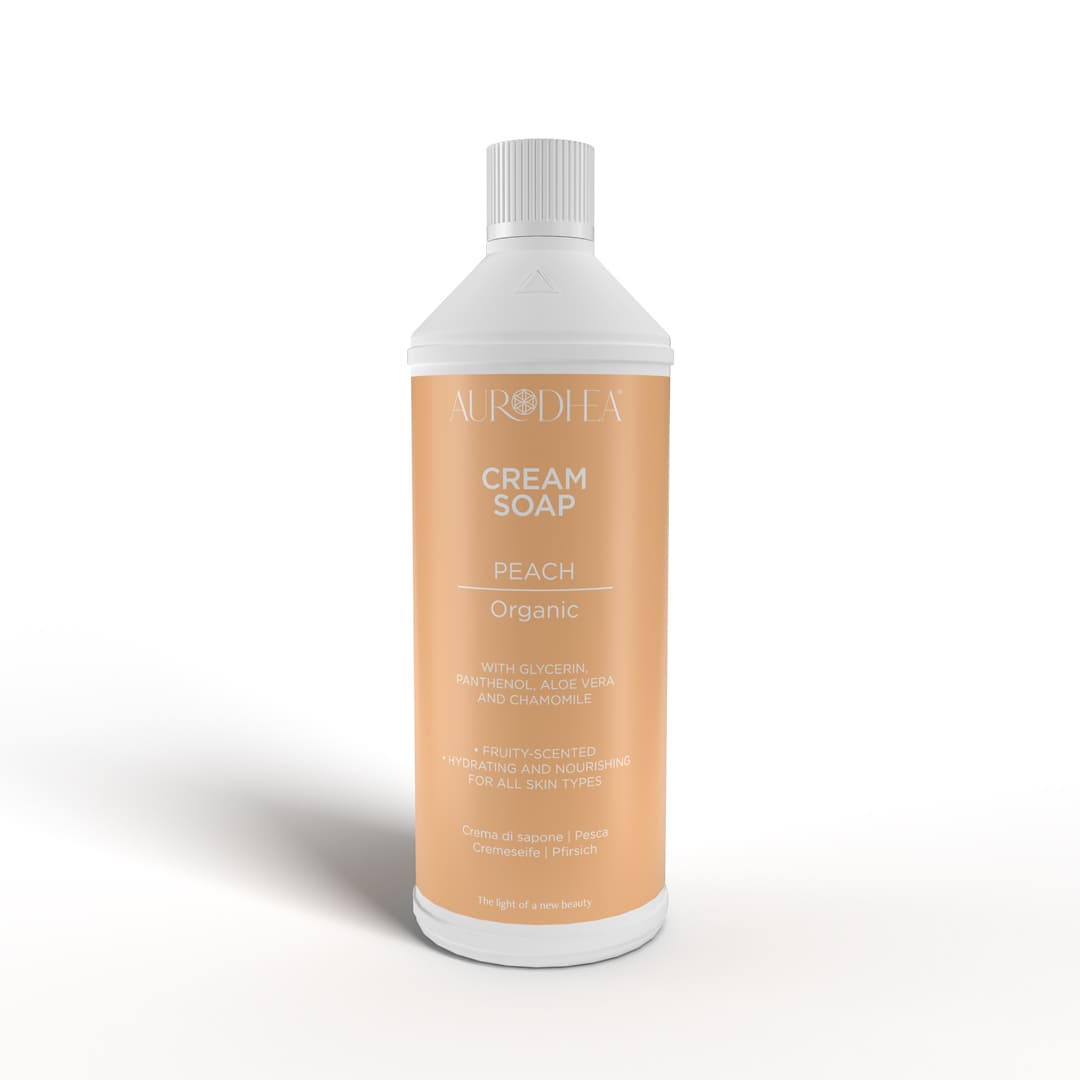 Aurodhea RSP05B Nachfüllpack Cremeseife Pfirsich – 1000 ml milde Handseife mit Aloe Vera & Kamille