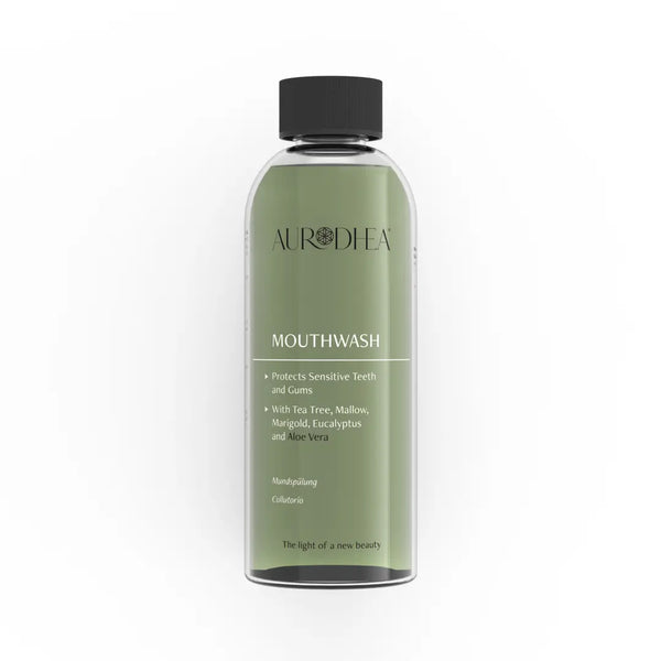 AL03B Aurodhea Mundspülung mit Aloe Vera – Zahnfleischpflege mit natürlichen Inhaltsstoffen. Antiseptisch, beruhigend & kariesschützend. 250 ml