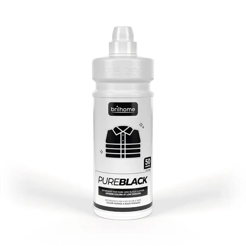 Brilhome Pure Black Waschmittel BH0022 – 1000 ml, Farbschutz & Auffrischung für schwarze und dunkle Kleidung