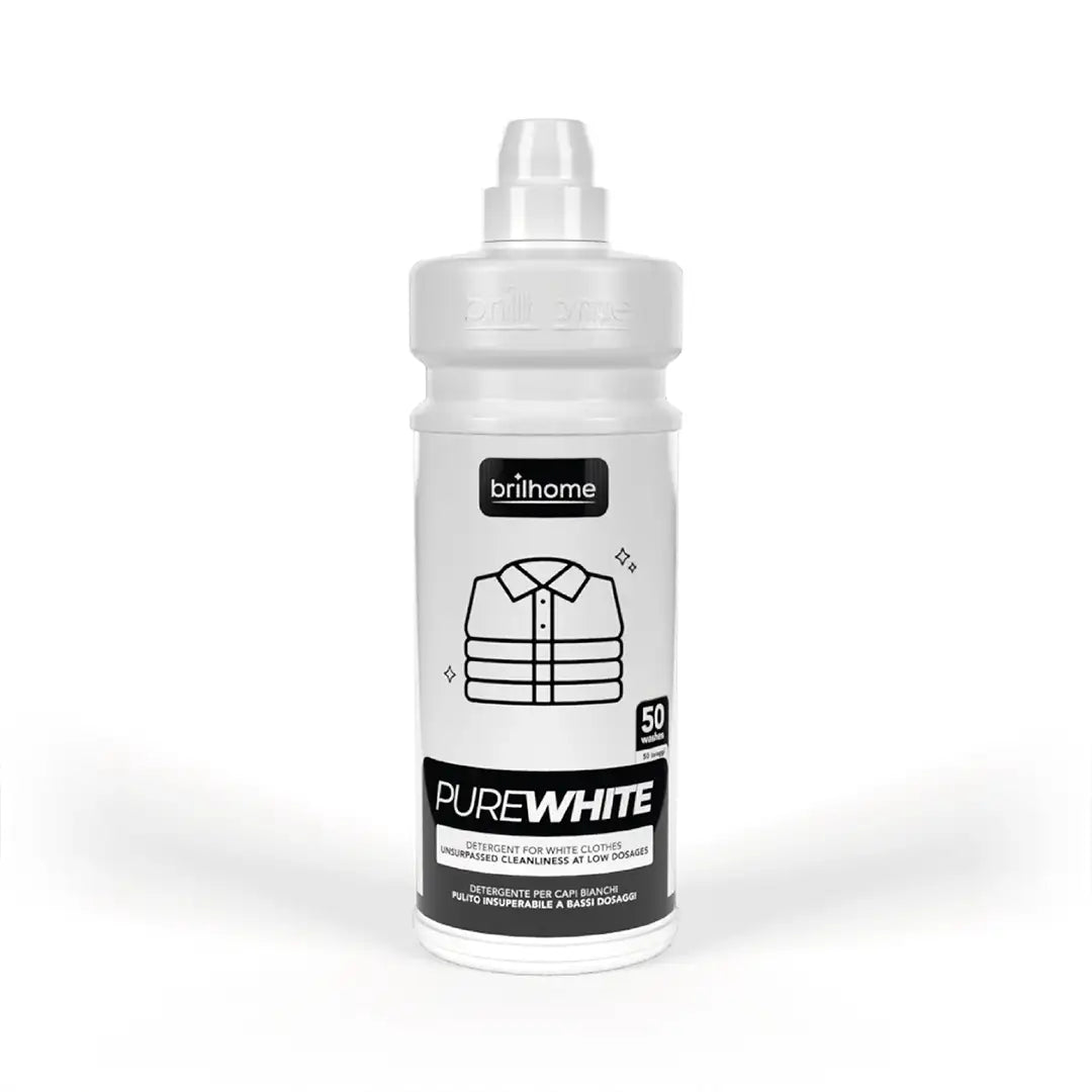 Brilhome Pure White Waschmittel BH0020 – 1000 ml, strahlende Sauberkeit für weiße Wäsche bei niedrigen Temperaturen