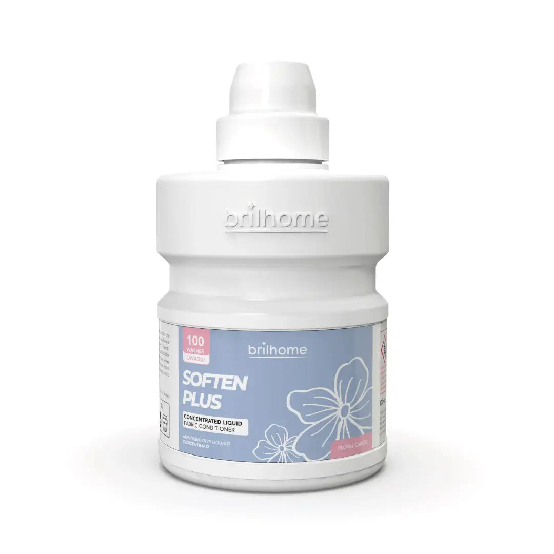 Brilhome Soften Plus Blütenzauber BH0010 – 500 ml, veganer Weichspüler für blumige Frische und weiche Textilien