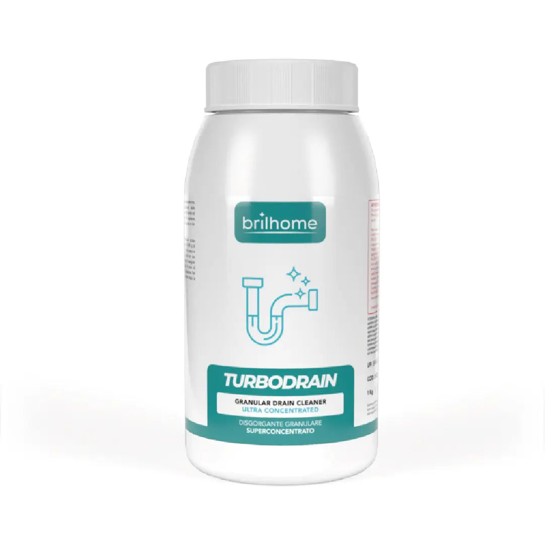 Brilhome Turbodrain BH0228 – 1000 ml, hochkonzentriertes Rohrreiniger-Granulat für schnelle & sichere Rohrreinigung