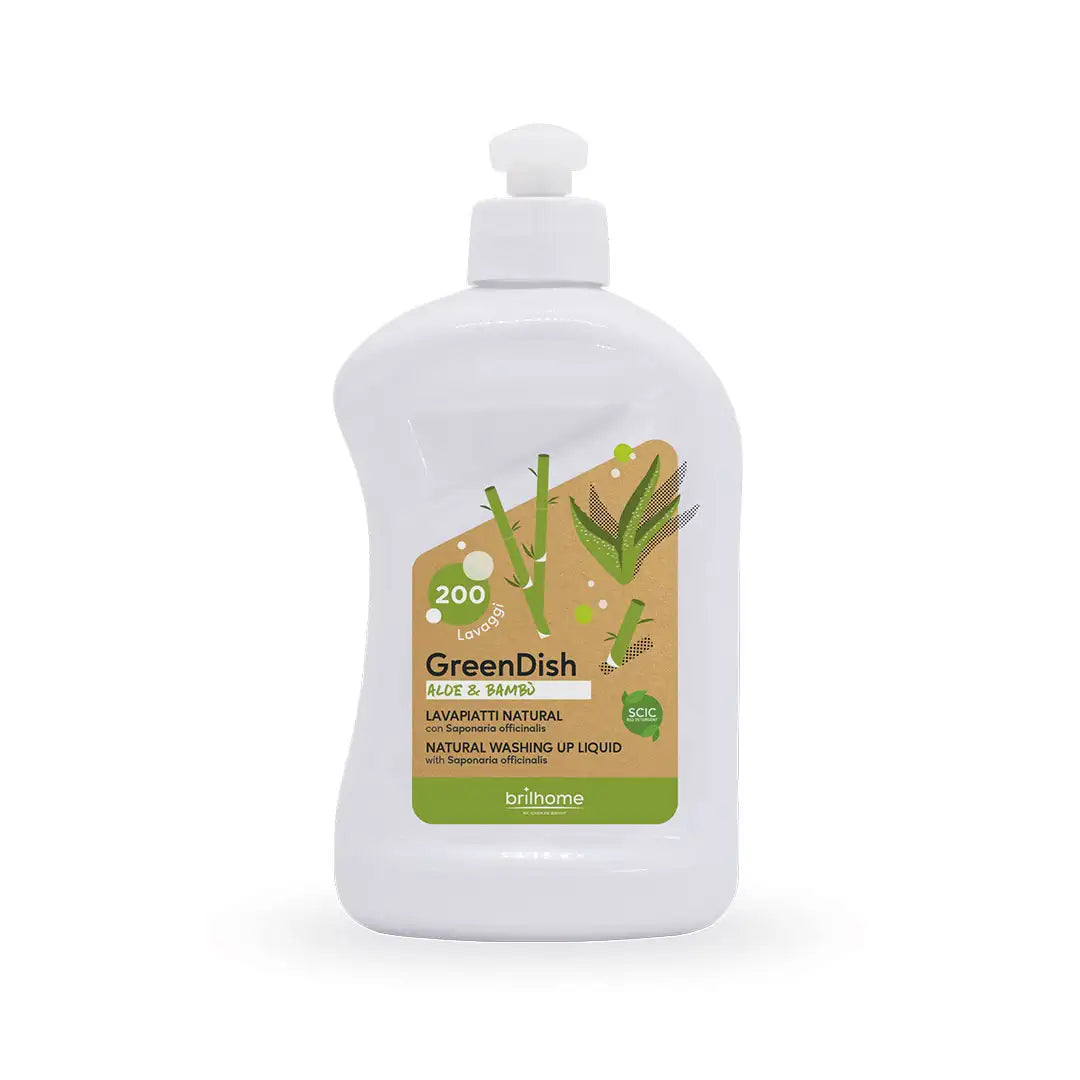 Greendish Aloe Vera & Bambus Spülmittel BH0007 – 500 ml, natürliches Handspülmittel mit echtem Seifenkraut