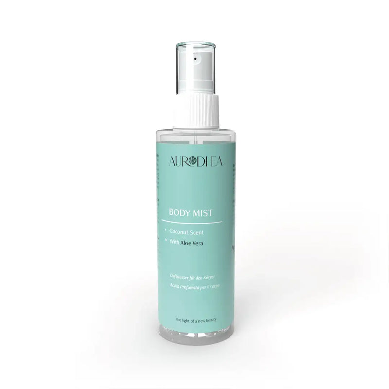 Aurodhea AP04B Duftwasser Karibische Kokosnuss – 100 ml, exotisch duftendes Körperspray mit Aloe Vera für Frische & Pflege im Sommer