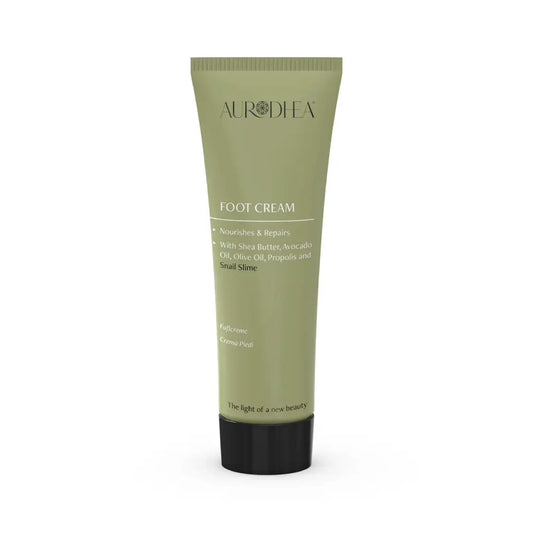 Aurodhea BV06B Fußcreme mit Schneckenschleim – 75 ml, pflegend bei Hornhaut & Rissen