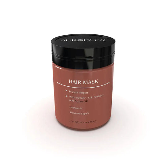 Aurodhea CAP01B Haarmaske mit Arganöl – 150 ml, reparierende Pflege mit Keratin & Seidenprotein für trockenes & geschädigtes Haar