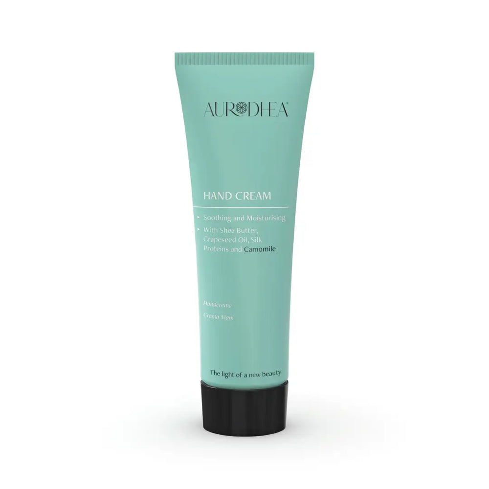 Aurodhea CR28B Handcreme mit Kamille – 75 ml, beruhigende Pflege mit Sheabutter, Seidenprotein & pflanzlichen Ölen