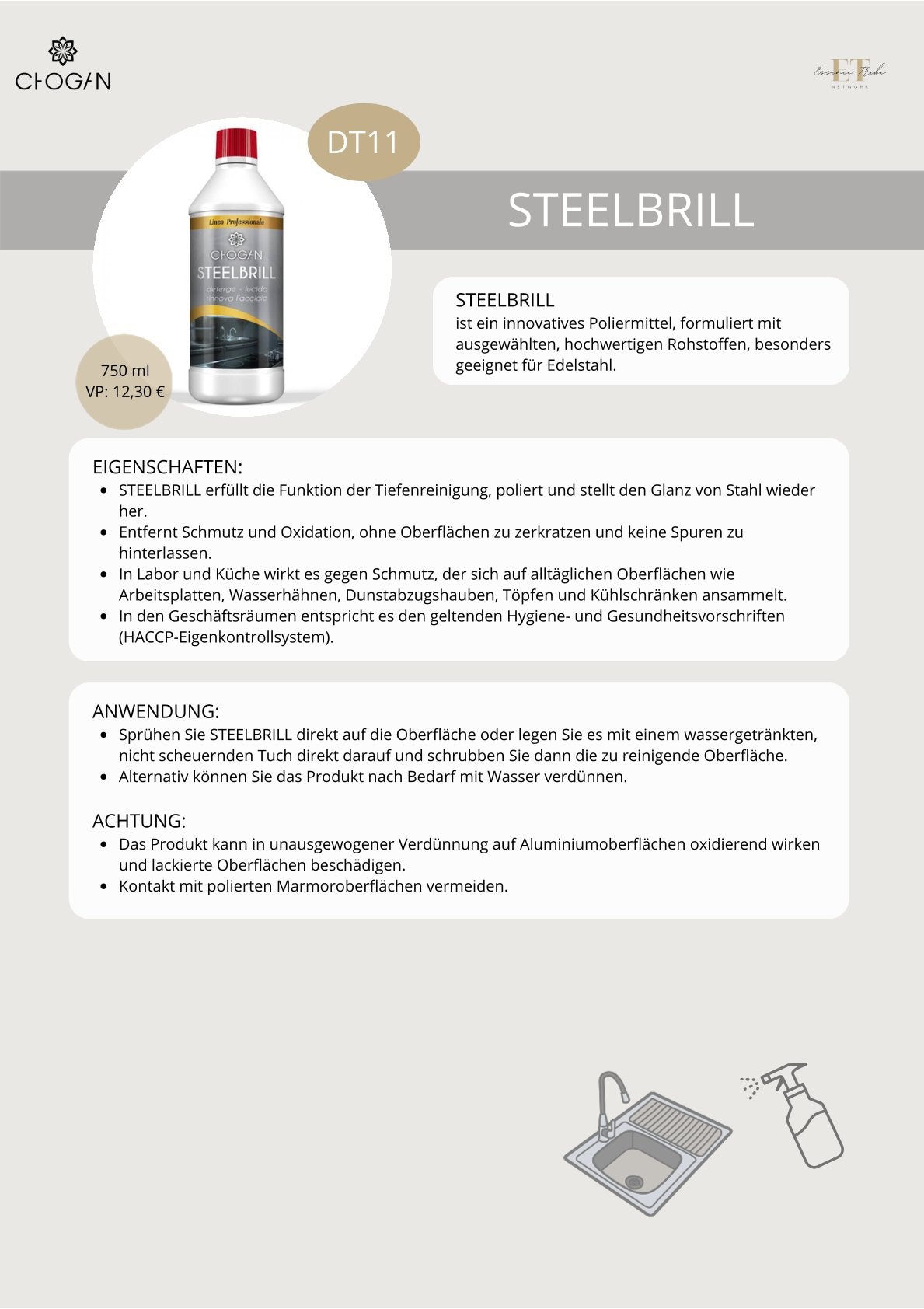Steel Brill – Edelstahlreiniger Für Strahlenden Glanz
