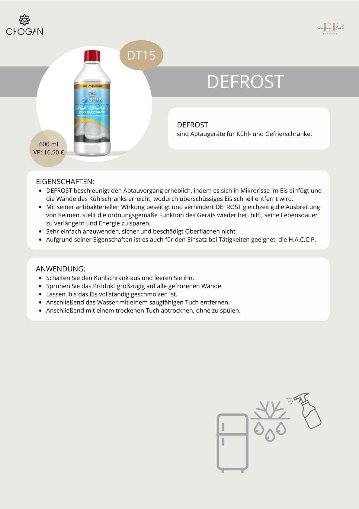Defrost – freezer de-icer