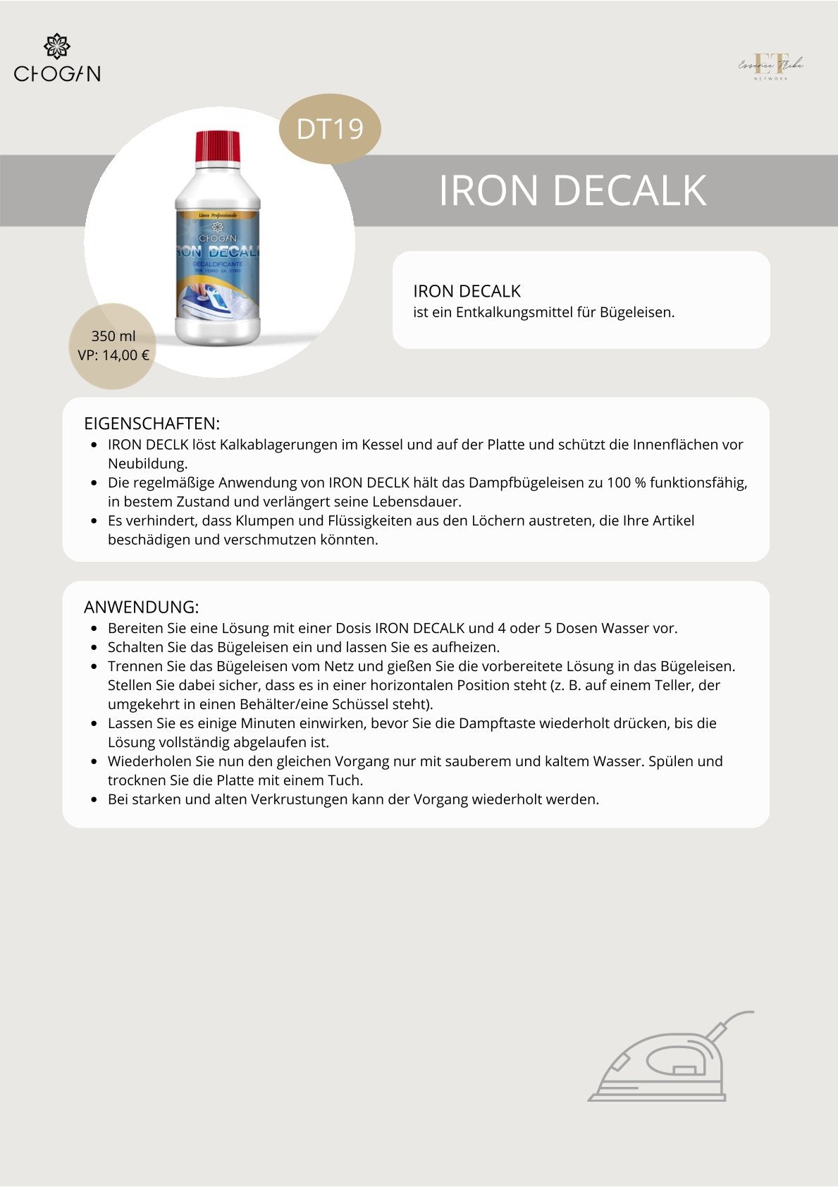 Iron Decalk – Entkalker Für Bügeleisen