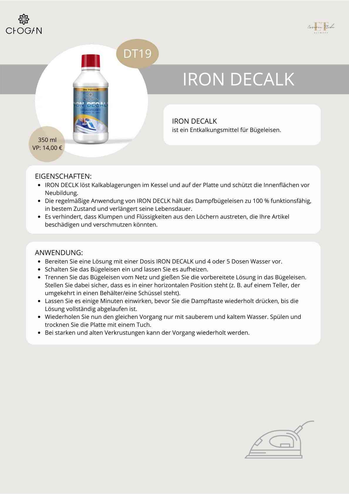Iron Decalk – Détartrant pour fers