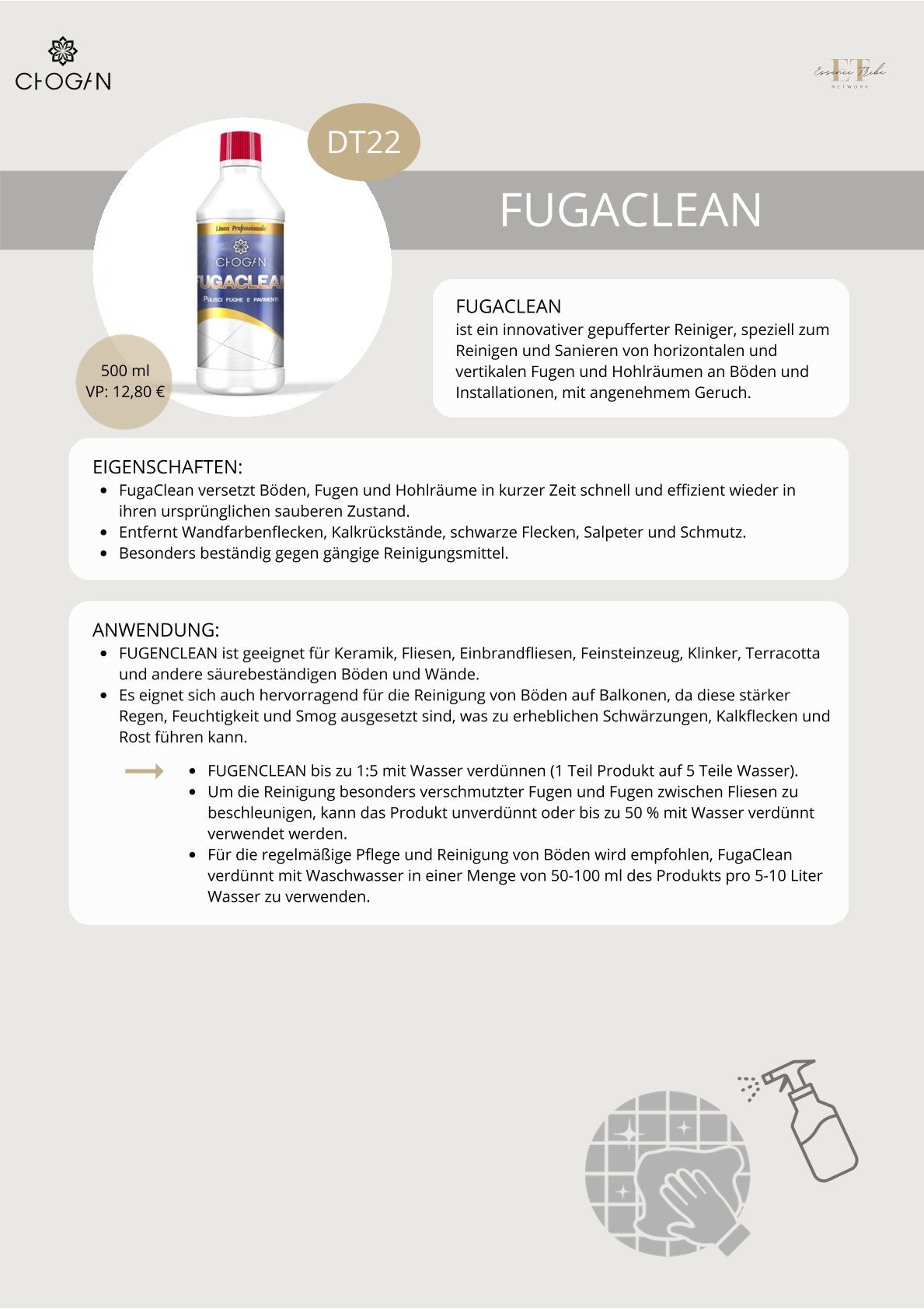 Fugaclean – Konzentrierter Fugenreiniger