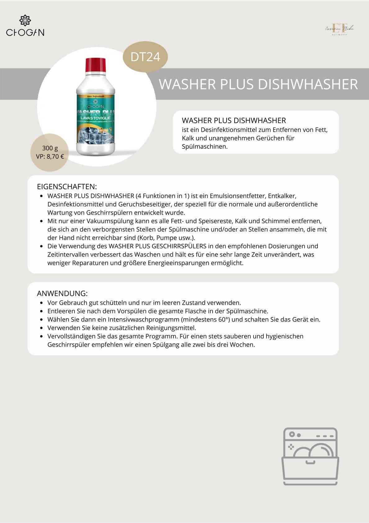 Washer Plus Lavastoviglie – dishwasher cleaner