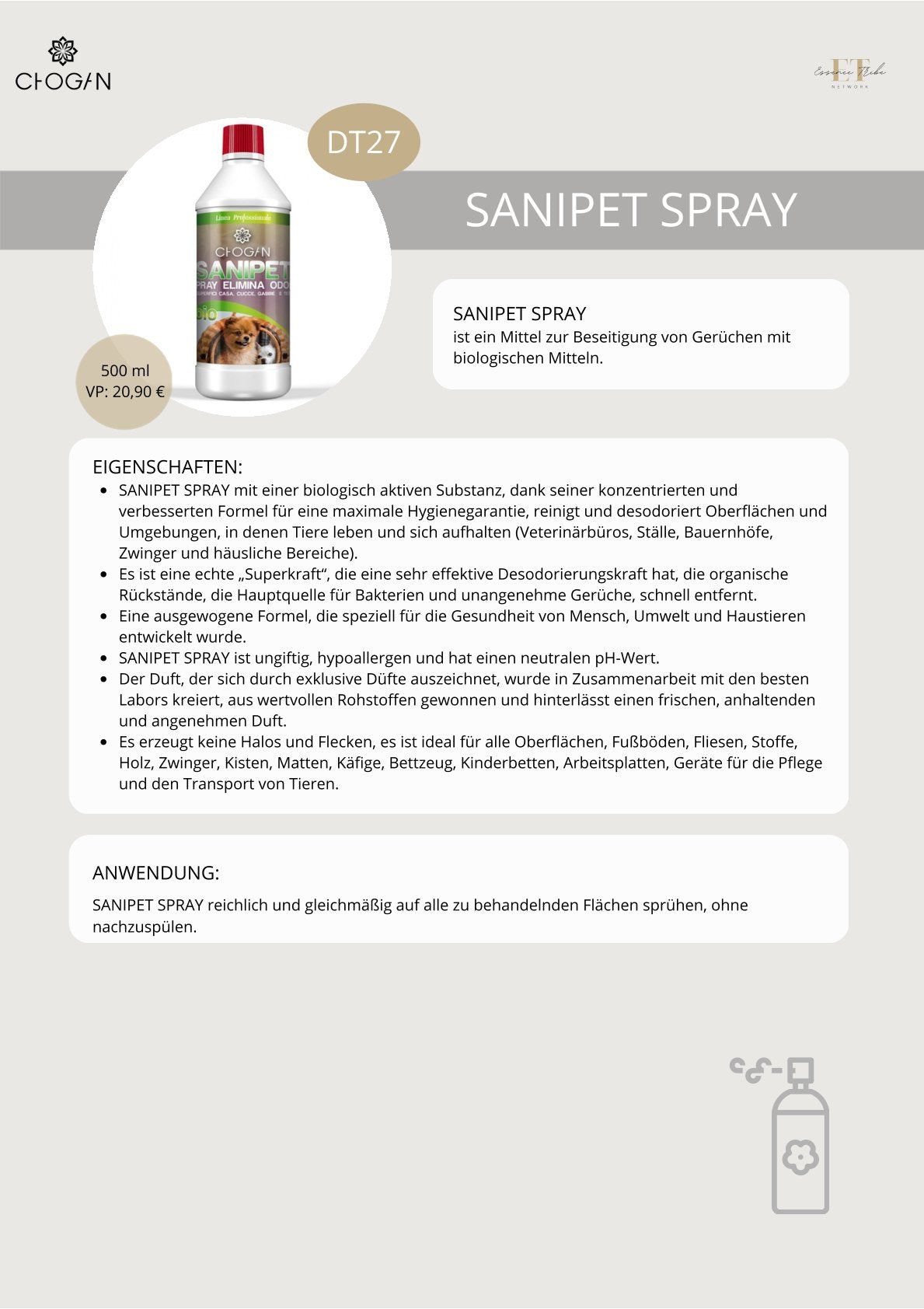 Sanipet – Geruchsentferner-spray
