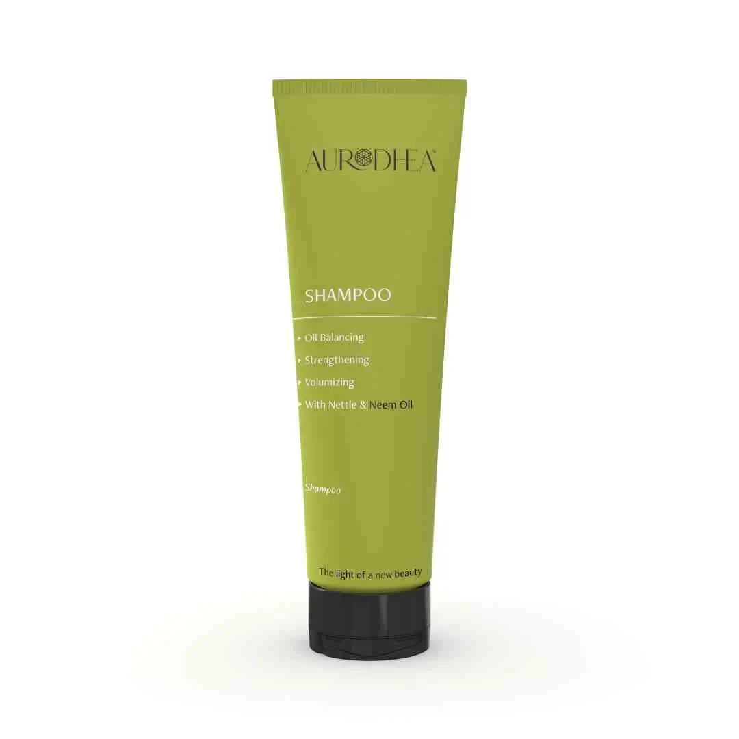 Aurodhea NM01B Shampoo mit Neemöl – 250 ml, reinigend & beruhigend bei fettigem Haar, Schuppen & empfindlicher Kopfhaut