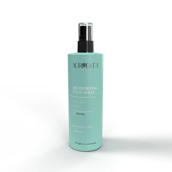 Aurodhea PS01B Fuß Deospray – 150 ml mit Aloe Vera, Salbei & Rosmarin gegen Fußgeruch & Schweiß