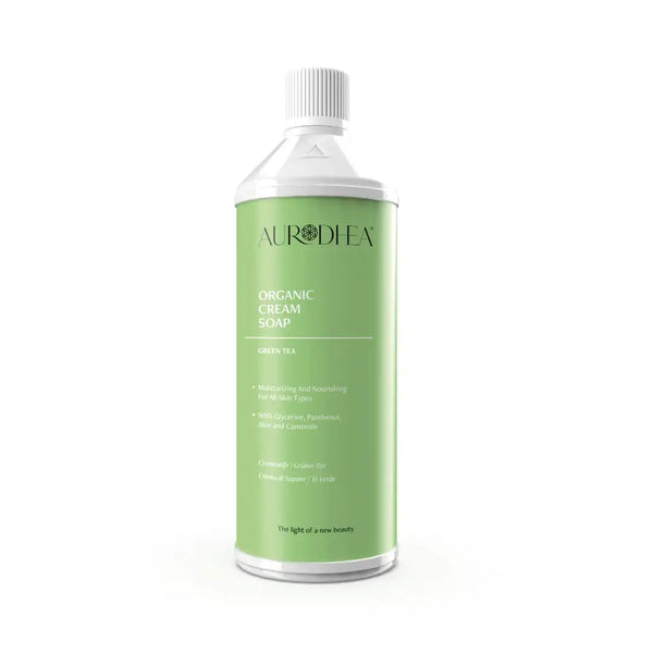 Aurodhea RSP02B Nachfüllpack Cremeseife Grüner Tee – 1000 ml sanfte Handseife mit Aloe Vera & Panthenol