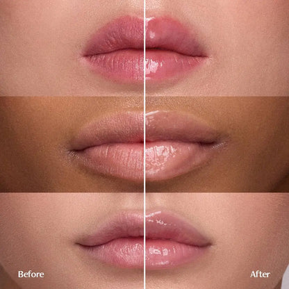 Aurodhea LOLLILIP Salty Caramel Lippenmaske LC002 im Vorher-Nachher-Vergleich für gepflegte und geschmeidige Lippen