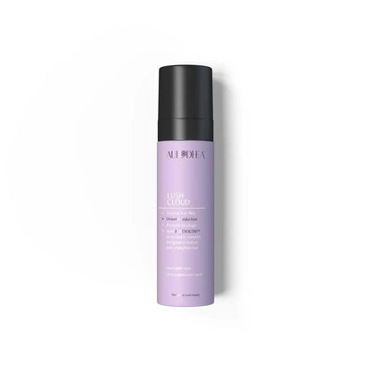 Aurodhea Lush Cloud SHM005 – Haarparfüm-Spray Oriental Seduction 100 ml mit PUREYOUTH™ Komplex, lila Flasche auf weißem Hintergrund