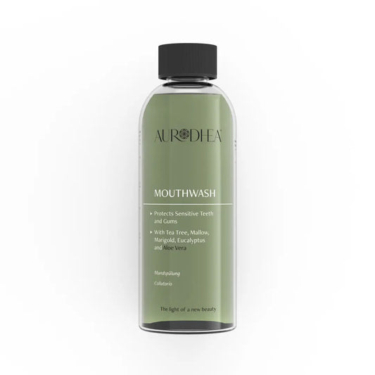 AL03B Aurodhea Mundspülung mit Aloe Vera – Zahnfleischpflege mit natürlichen Inhaltsstoffen. Antiseptisch, beruhigend & kariesschützend. 250 ml