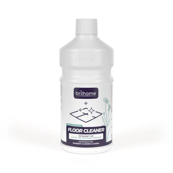 Brilhome Floor Cleaner BH0213 – 750 ml Reiniger-Konzentrat für alle Böden, Stein & Marmor mit Carnaubawachs-Formel, weiße Flasche mit dunklem Etikett, HACCP-konform.