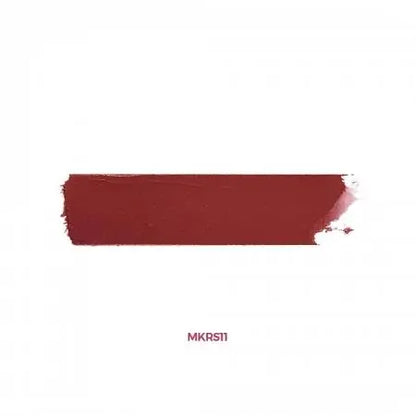 Textur-Swatch Chogan Glossy Lipstick Cherry MKRS11 – glänzende cremige Konsistenz