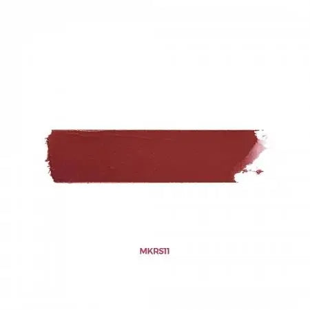 Textur-Swatch Chogan Glossy Lipstick Cherry MKRS11 – glänzende cremige Konsistenz