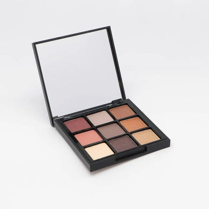 Chogan Lidschatten-Palette Autumn Vibes Nude MKPL01 geöffnete Palette mit 9 Nude/Warm-Tönen
