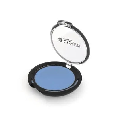 Chogan MATTE Kompakt-Lidschatten Azure MKOM23 geöffnete Dose mit hellblauen Lidschatten