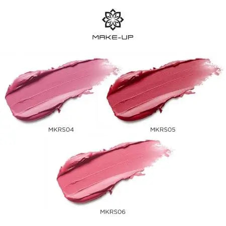 Farbswatches Chogan Matte Lipstick Watermelon MKRS06 mit MKRS04 und MKRS05 im Vergleich