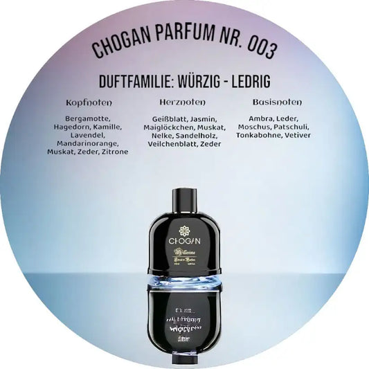 Chogan Parfum Nr. 003 – 100 ml – Intensiver Herrenduft – Würzig und ledrig