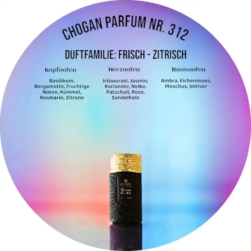 Chogan Parfum 312 Feral Essence – Eleganter, maskuliner Duft für den Alltag, 35 ml