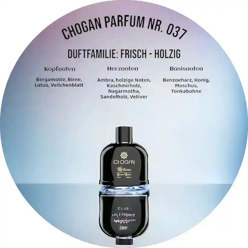 Chogan Parfum Olfazeta 037 – Frisch-holziger Herrenduft, 100 ml Flakon