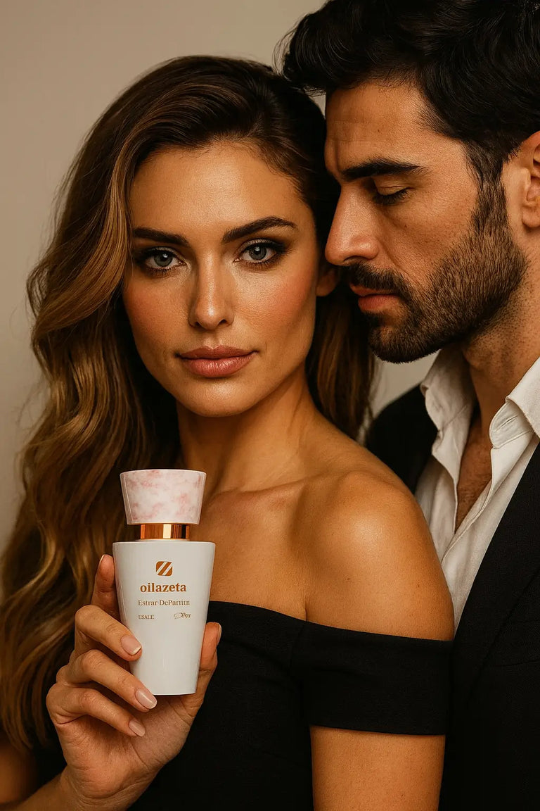 Elegantes Paar mit Olfazeta Extrait de Parfum – Luxusduft von Chogan, Made in Italy
