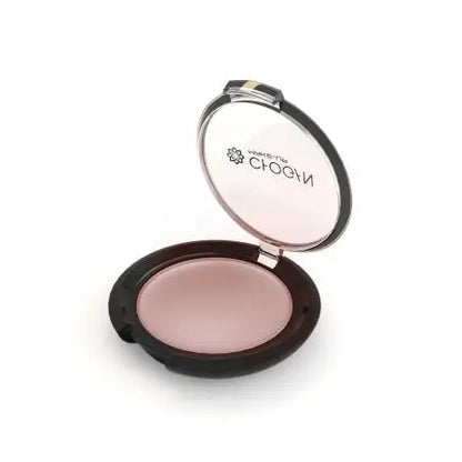 Chogan SHIMMER Kompakt-Lidschatten Metallic Rose MKOM12 geöffnete Dose mit rosa/altrosa Lidschatten
