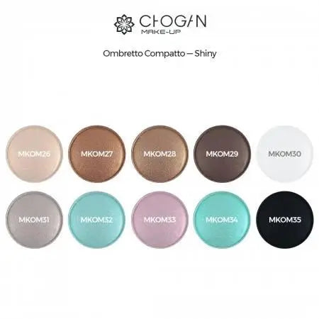 Chogan SHINY Kompakt-Lidschatten Farbpalette Übersicht mit der Farbe Black MKOM35