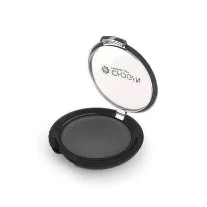Chogan SHINY Kompakt-Lidschatten Black MKOM35 geöffnete Dose mit schwarzem Lidschatten