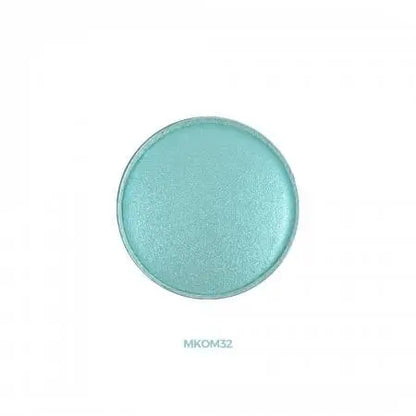 Chogan SHINY Kompakt-Lidschatten Teal MKOM32 Detailansicht der türkis-mintfarbenen hochpigmentierten Textur
