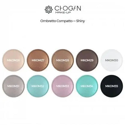 Chogan SHINY Kompakt-Lidschatten Farbpalette Übersicht mit der Farbe White MKOM30