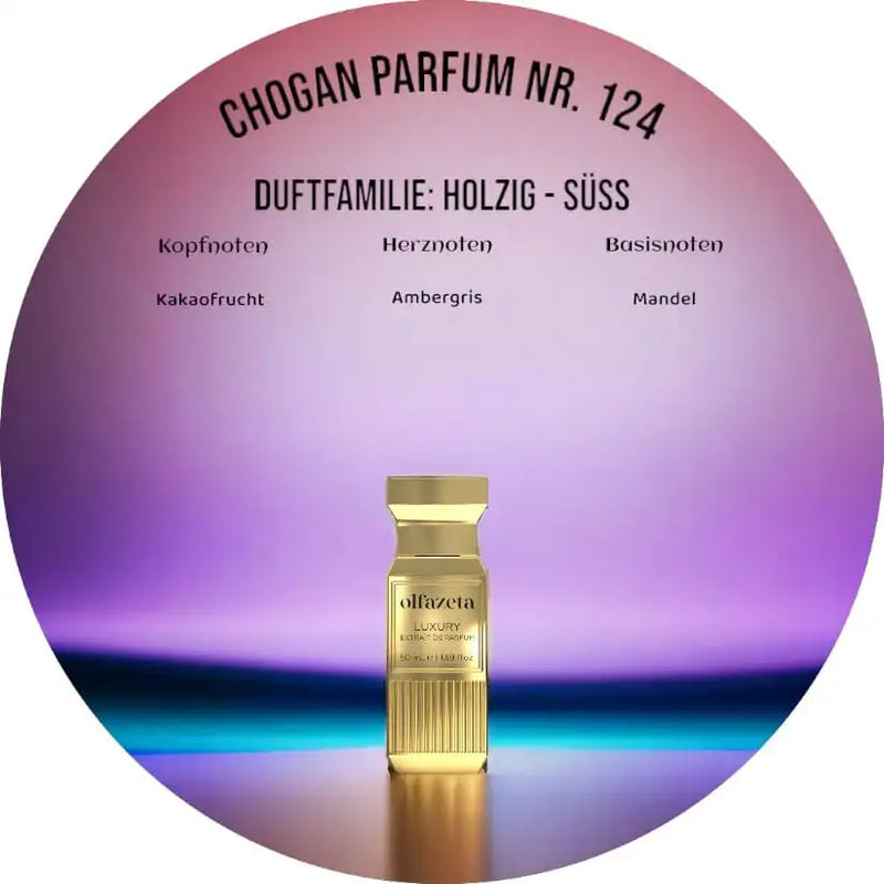 Choganparfum Olfazeta 124 – 50 ml Unisexduft mit Kakao, Ambergris & Mandel, holzig-süß