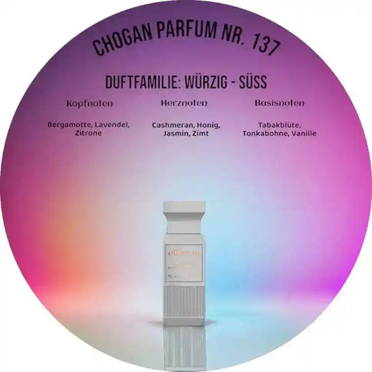 Choganparfum Olfazeta 137 – 50 ml Unisexduft mit Zitrone, Honig & Vanille, würzig-süß