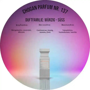 Choganparfum Olfazeta 137 – 50 ml Unisexduft mit Zitrone, Honig & Vanille, würzig-süß