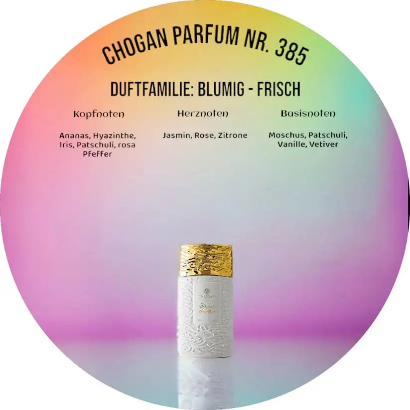 Choganparfum Olfazeta 385 – Blumig-frischer Damenduft mit Jasmin & Patchouli, 35 ml Flakon