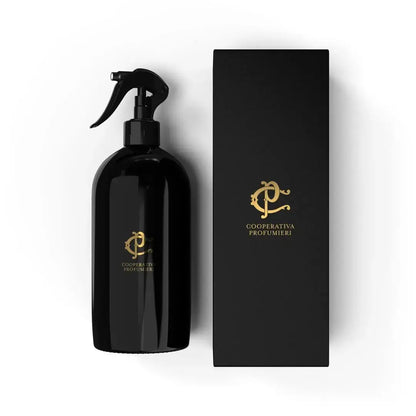 Cooperativa Profumieri Soft Hypnose COPS0007 – schwarzer 500 ml Sprühflakon mit goldener CP-Logo und schwarzer Verpackungsbox