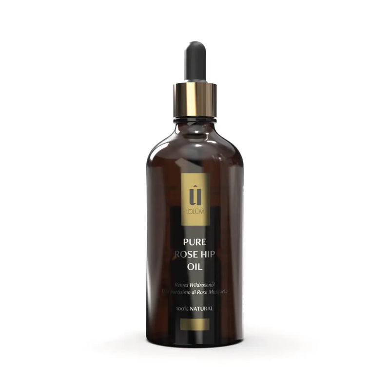 Lolüm Reines Wildrosenöl U02B – 100 ml, regenerierende Pflege gegen Narben, Falten & Pigmentflecken